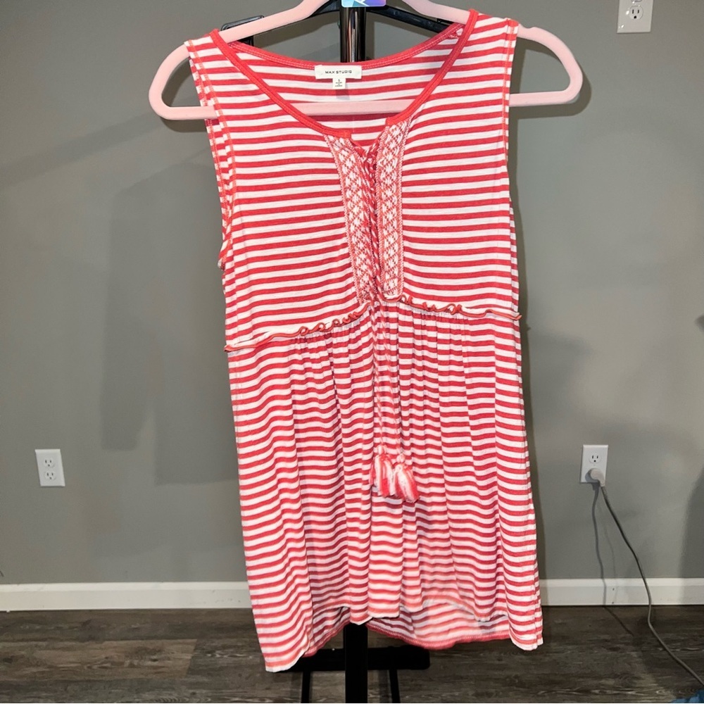 19 MAX STUDIO STRIPED TUNIC - BOHO